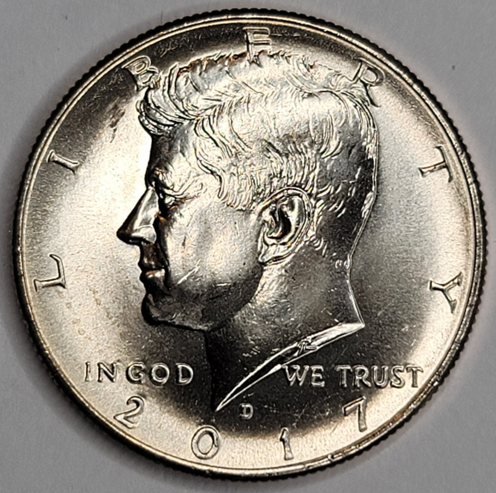 2017 D Kennedy Half Dollar Uncirculated from US Mint Roll