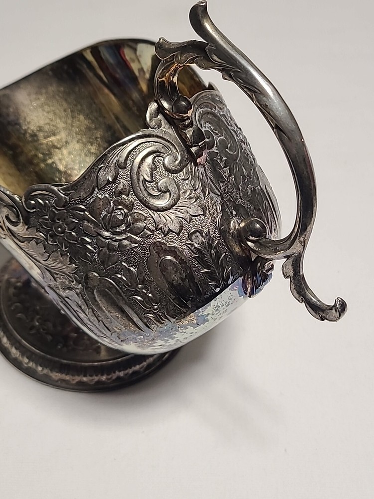 Vintage Sugar Scuttle E.P.ZINC Silverplate Alloy Japan