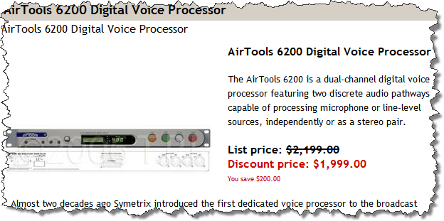 Airtools Symetrix 6200 Digital Mic Preamplifier Voice Speech Processor Voiceover