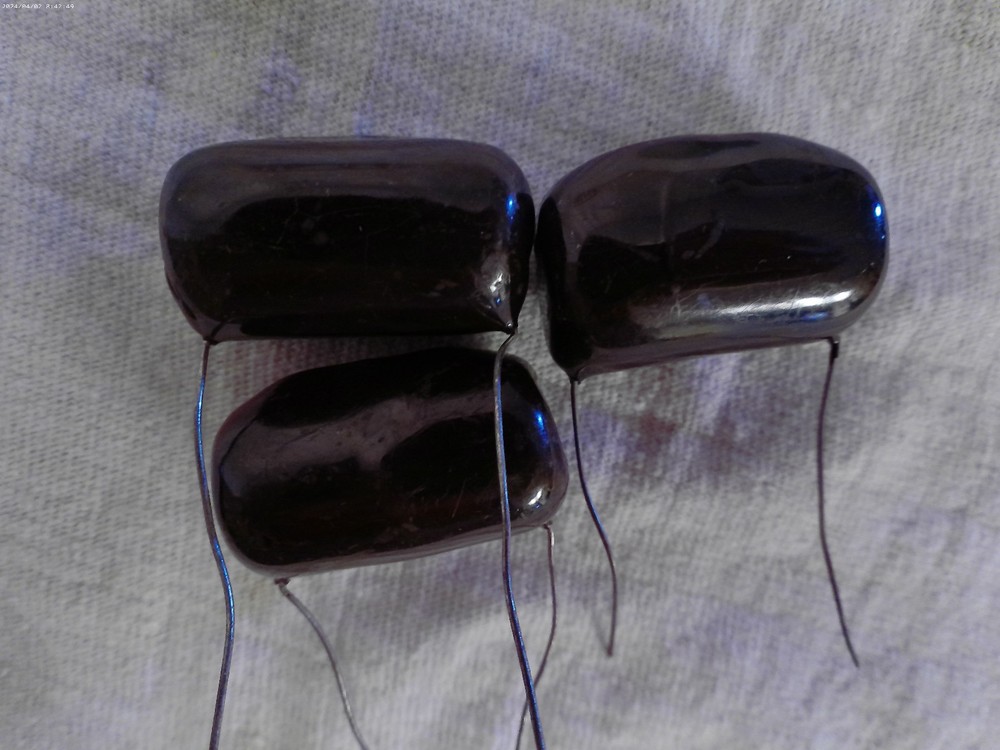 LOT OF 3 CAPACITORS 0.33UF 600VDC NOS