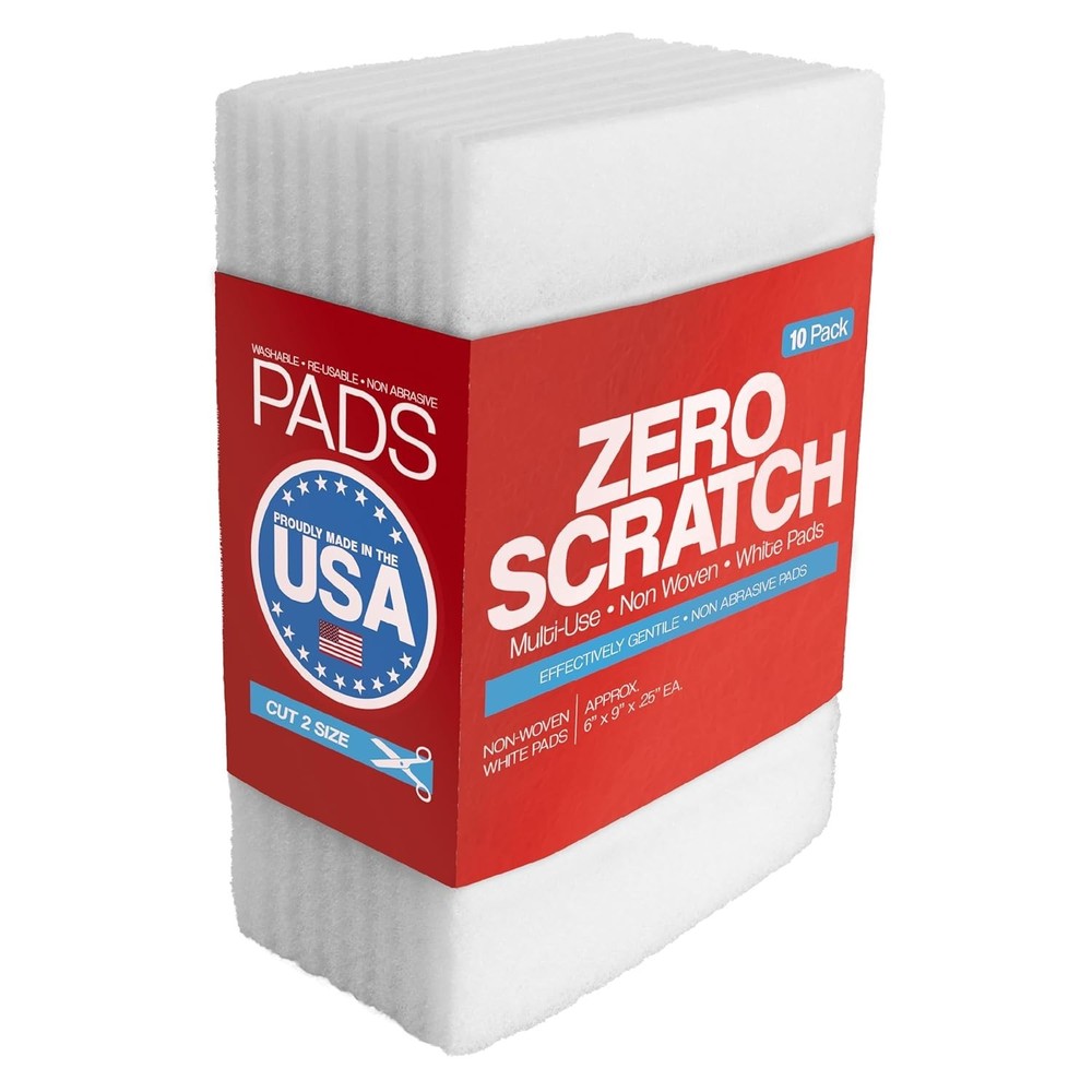 Versatile 6x9 Non-Woven Pads: 10-Pack Non-Scratch Buffing & Cleaning Solution