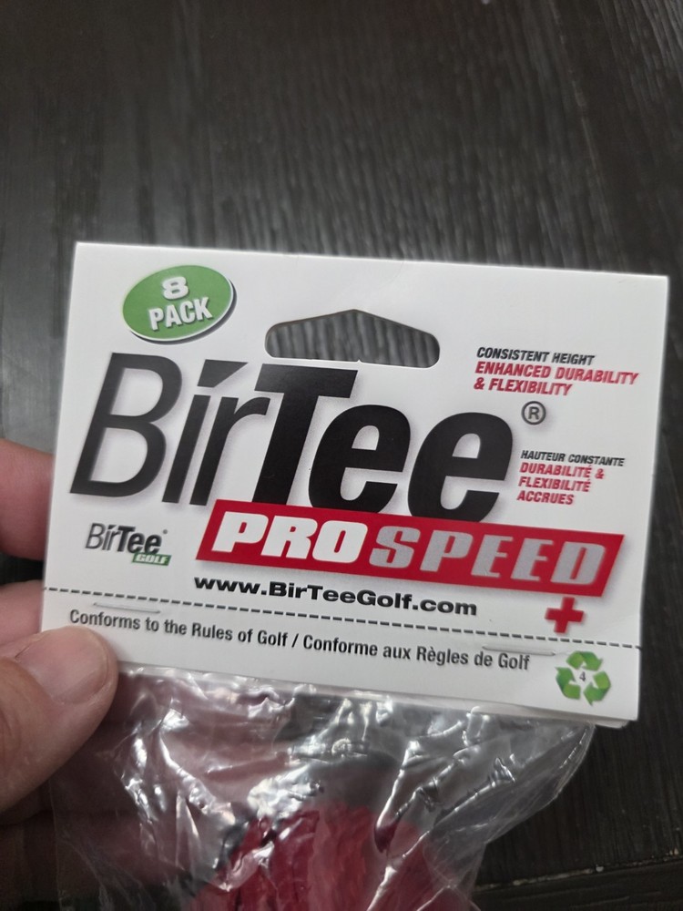 BirTee PRO Speed PLUS Golf Tees - 8 Pack. Indoor/Simulator/Winter Durable Tees
