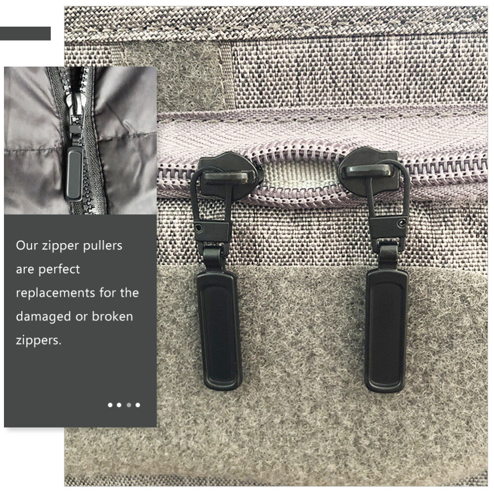 10Pcs Detachable Zipper Pull Alloy Backpacks Pulls Jackets Zippers Pulls
