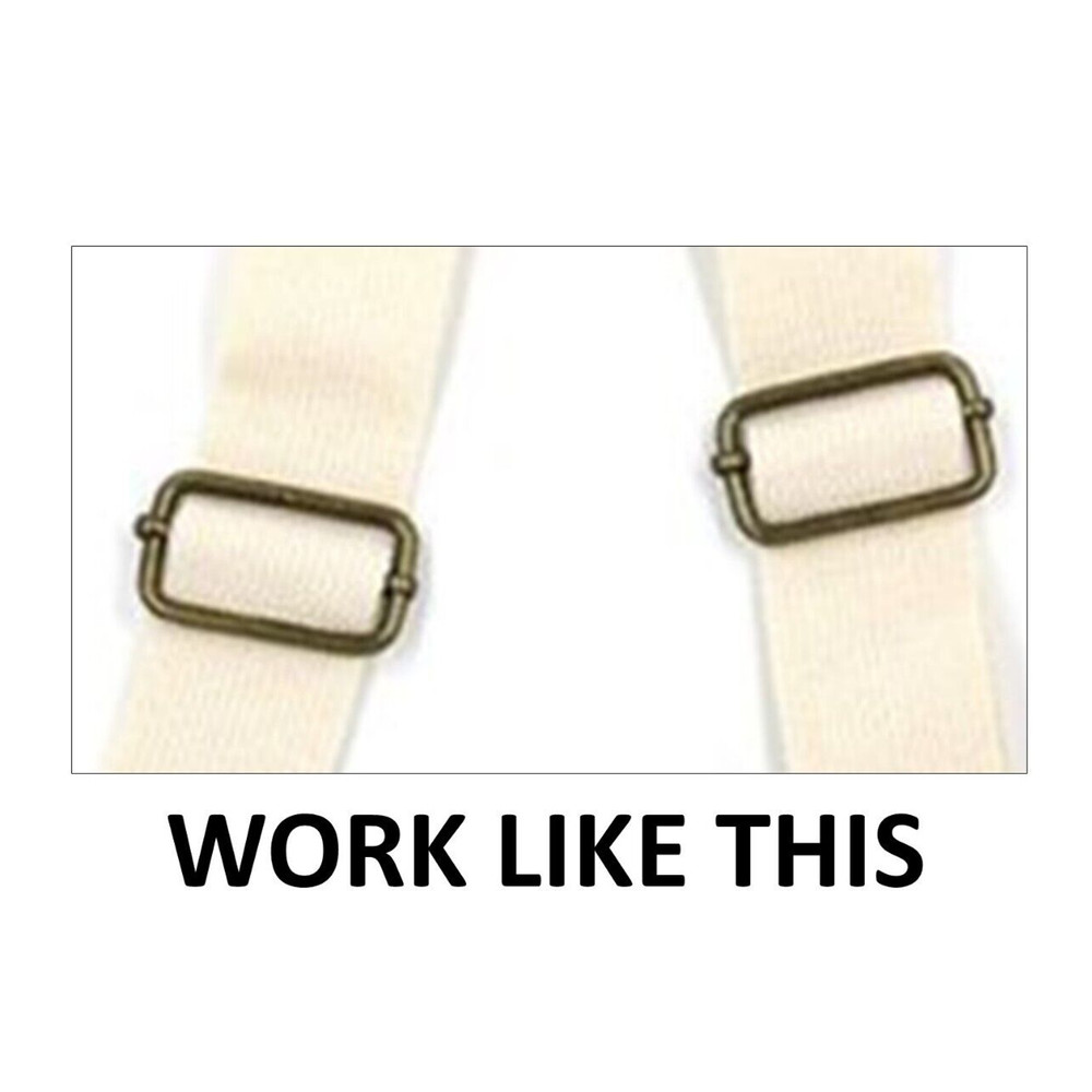 2x TWO INCH Chrome Slide, 2" Metal adjustable Webbing Backpack Strap Buckles