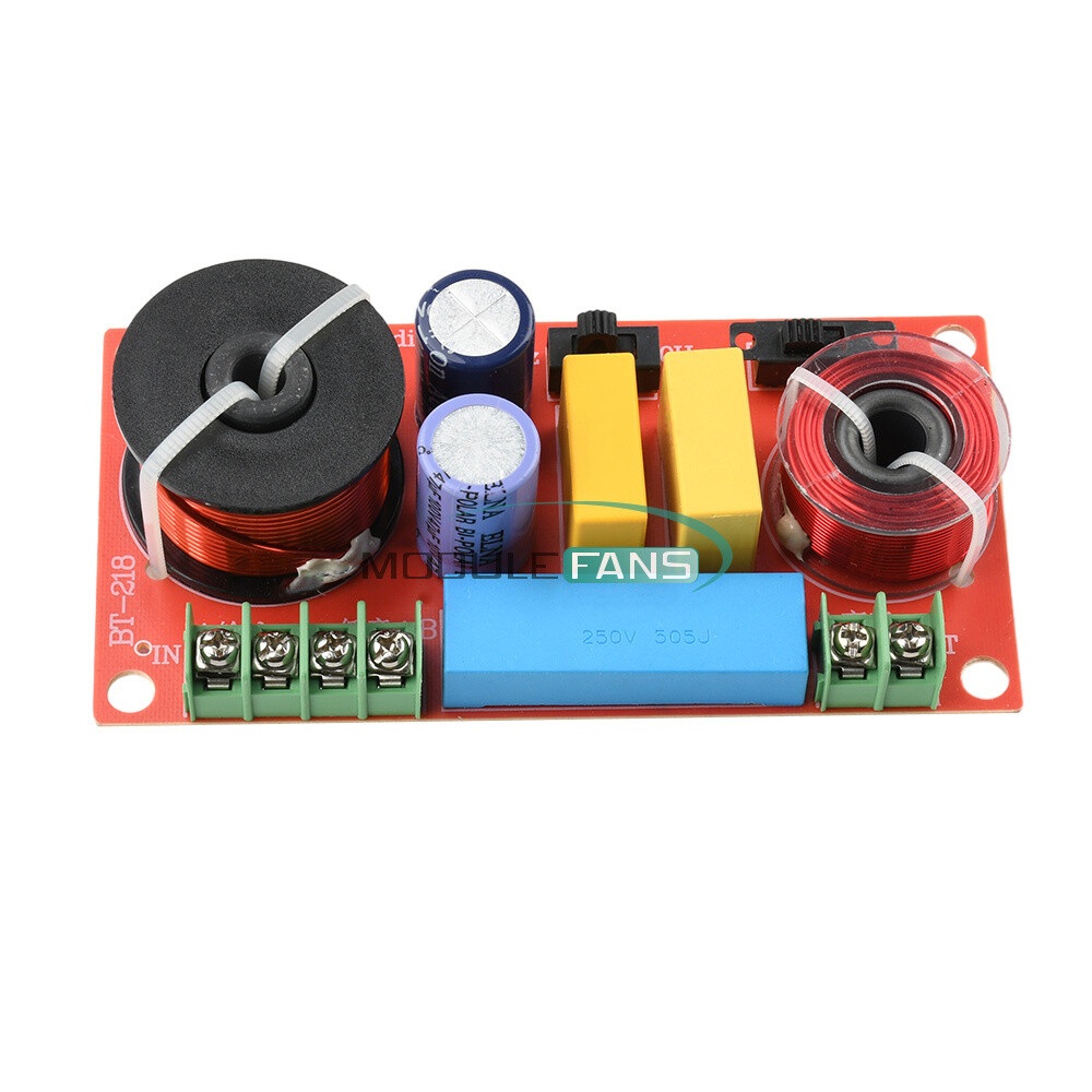 HiFi Bookshelf Speaker Crossover Adjustable 2-Way High Low Frequency Divider