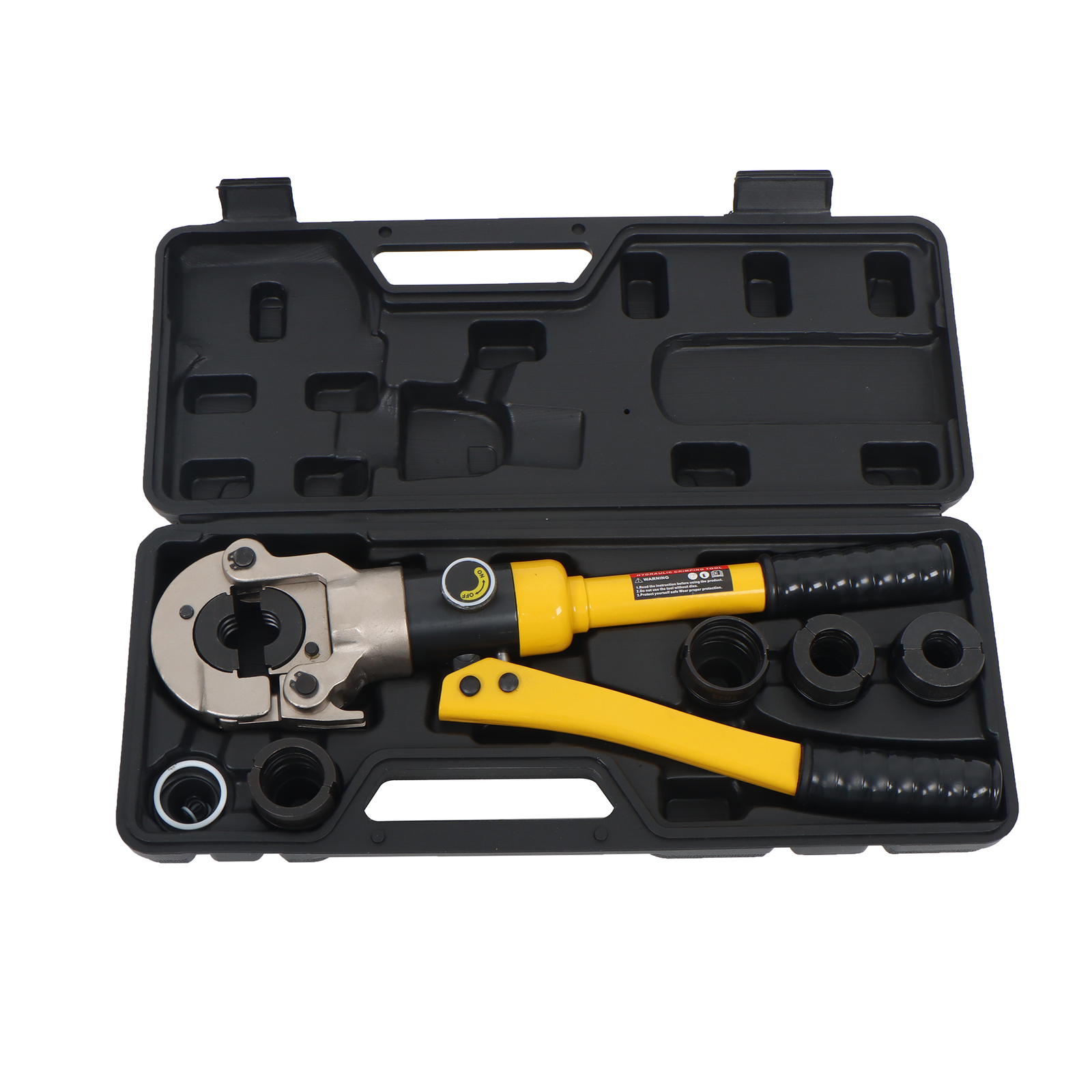 Copper Tube Fittings Crimping Tool w/ 1/2 3/4 & 1-inch Jaw Hydraulic Pipe Cutter