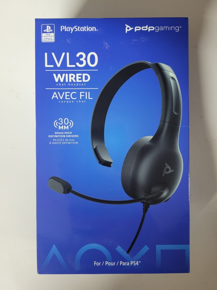 NEW PDP Gaming LVL30 Wired Chat Headset for PlayStation 4 PS4 Mic