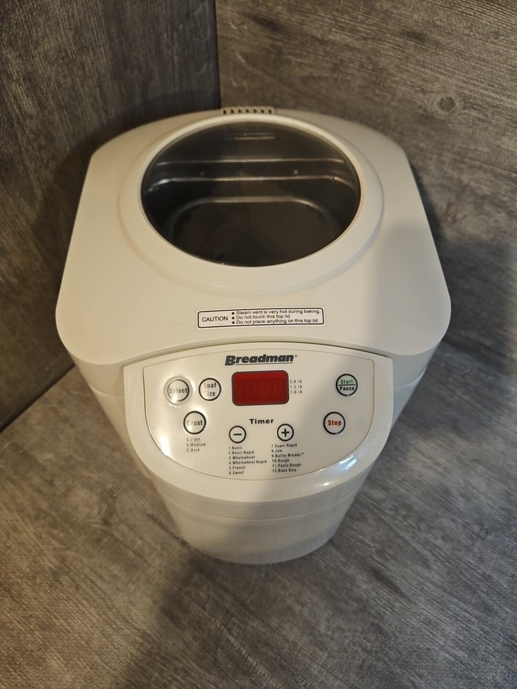 Breadman TR555 Cool Touch Automatic Bread Baker Maker Machine 1 - 2 LB - Working