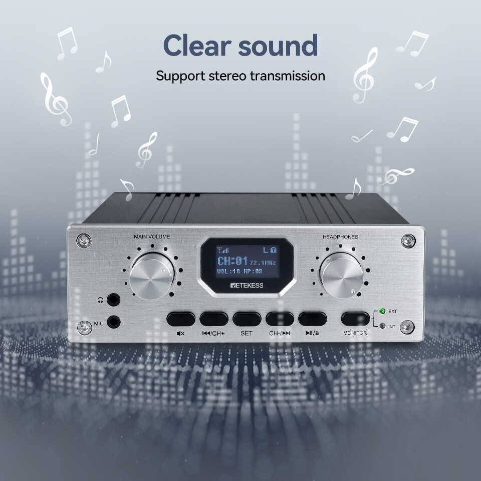 Retekess TT119 FM Multi-channel Transmitter Wireless Long Distance Translation