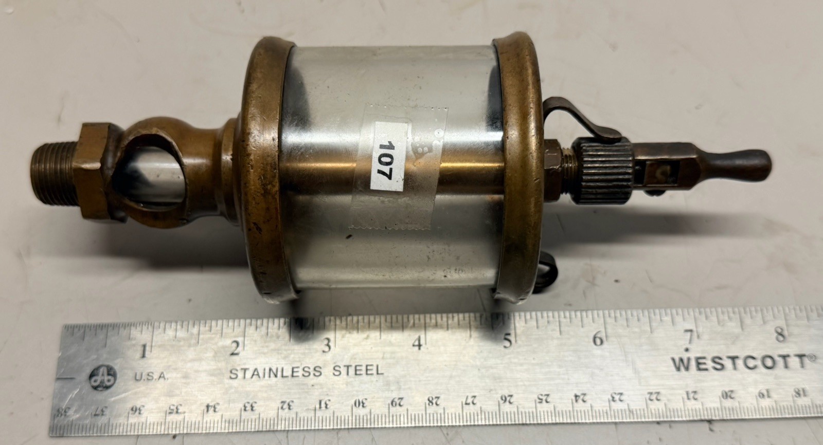 LUNKENHEIMER No. 4 SENTINEL BRASS Oiler Hit Miss Gas Engine Antique OLD STYLE