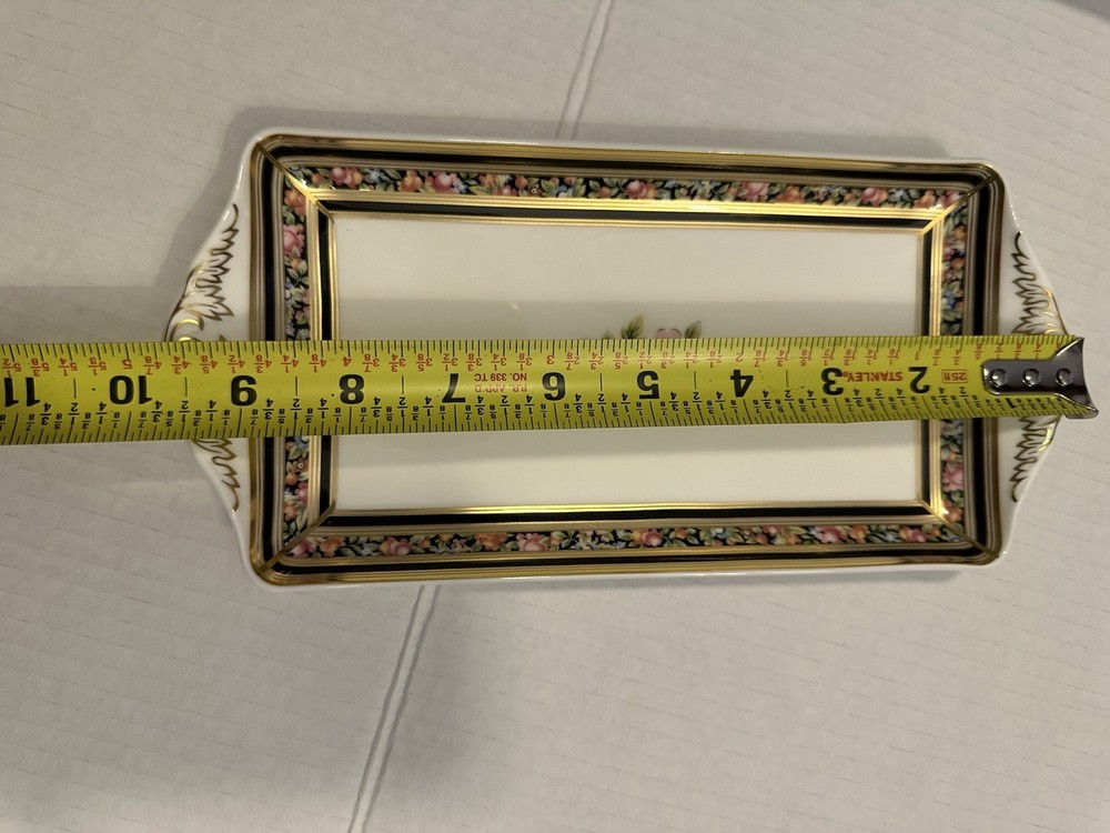 New Wedgewood Clio 9”Rectangular Tray With Side Handles England