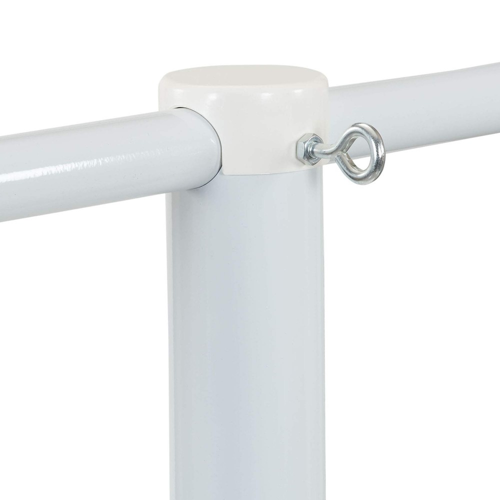 Household Essentials Mega Outdoor Clothesline Single T-Post, White