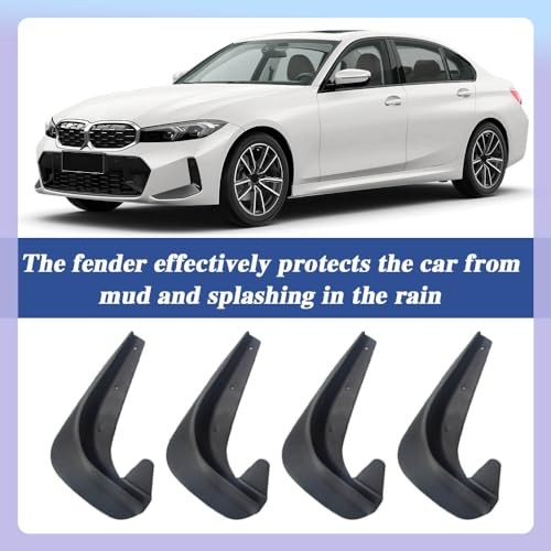 4PCS Car Mud Flaps, Black Mud Flaps Splash Guards, Front & Rear Side Mud