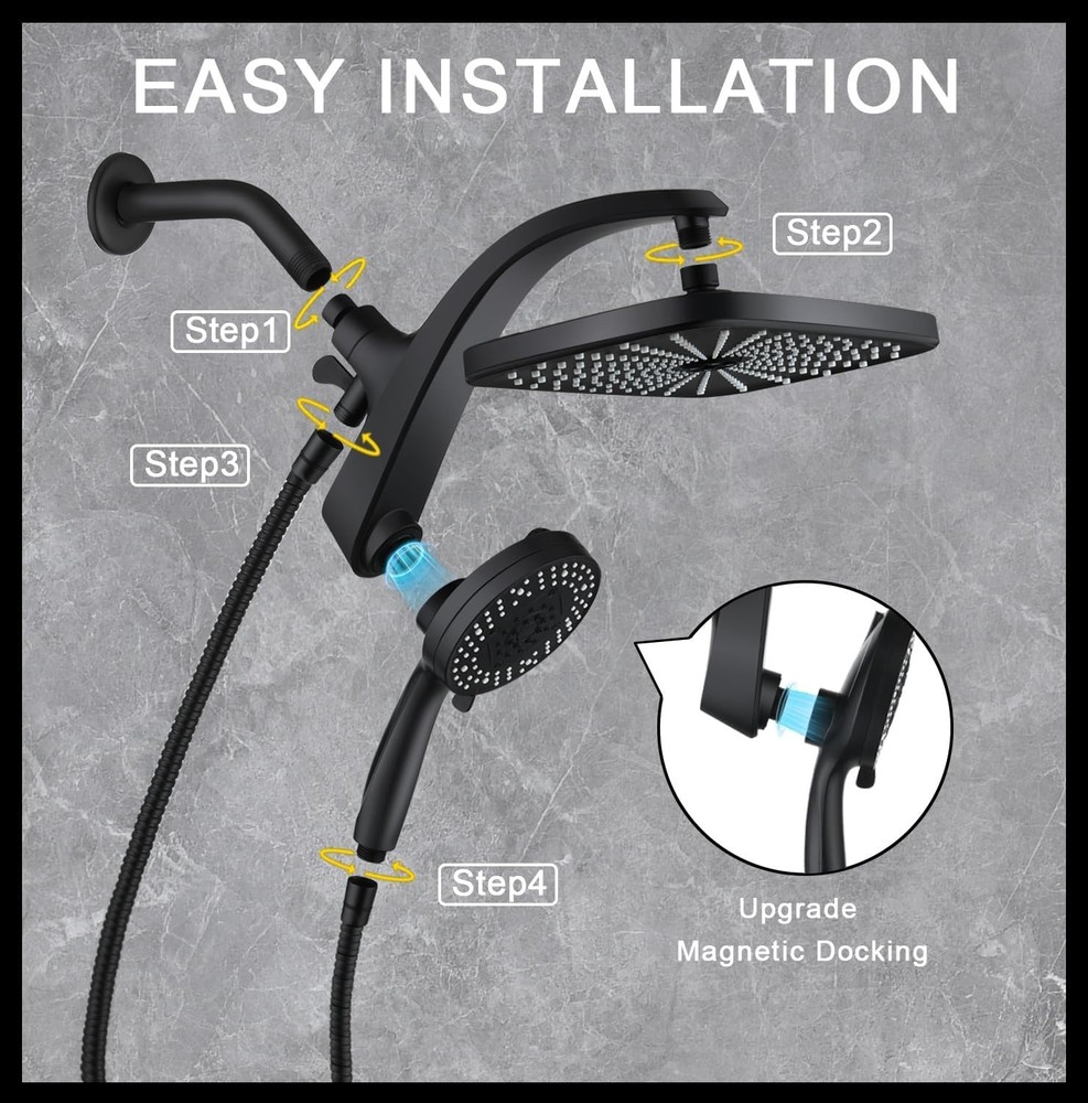 Magnetic Combo Rain Shower Head