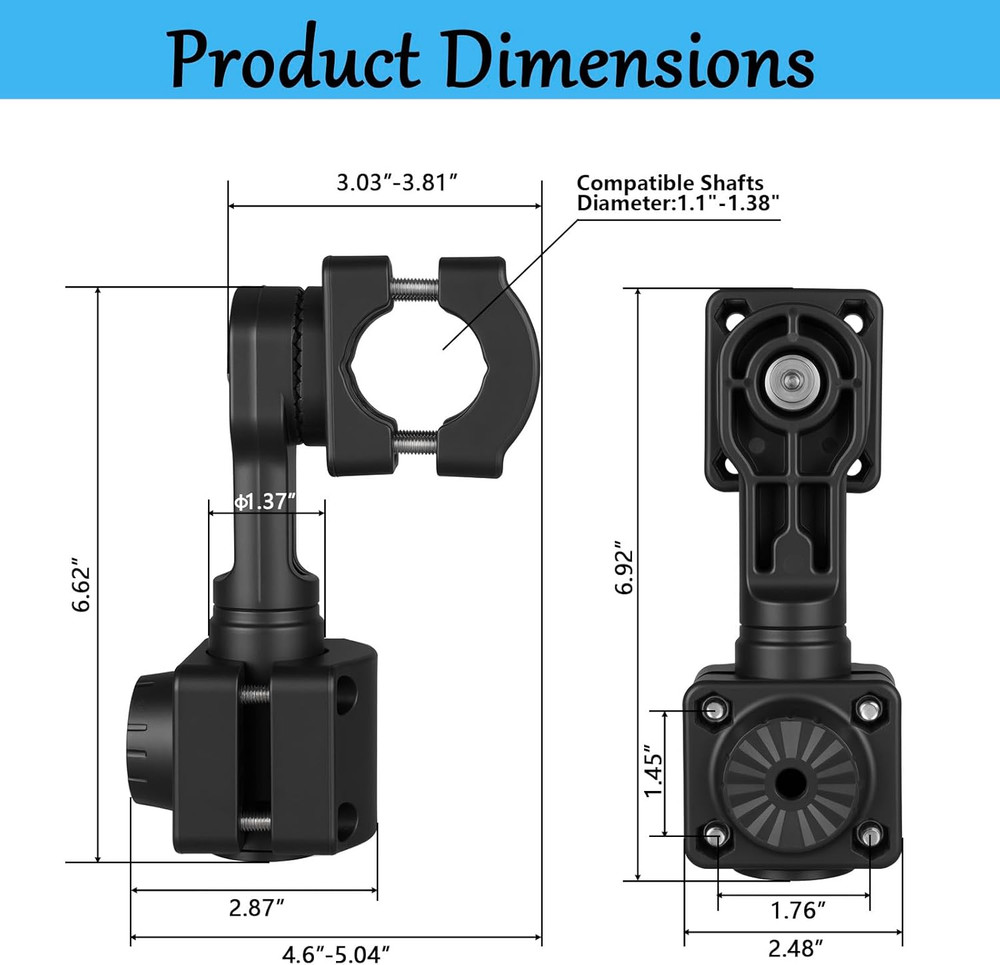 0 Degree Perspective Mount Compatible with Lvs34,Multimode Transducer Mount for