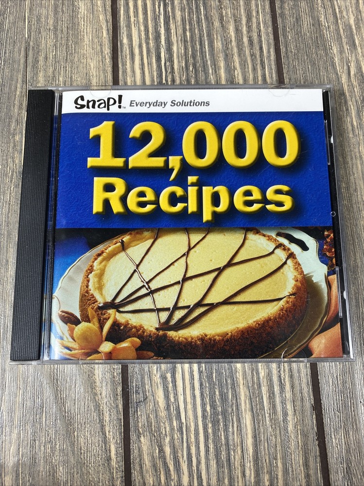 Snap Everyday Solutions 12000 Recipes Computer Disc PC Software 2001