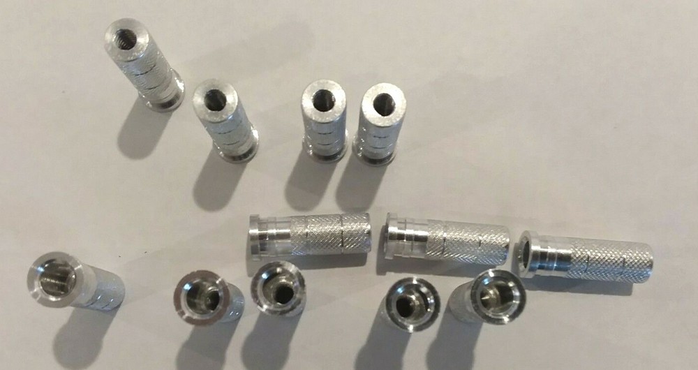 Crossbow Bolt Aluminum Threaded Inserts Field Points Broadhead 7.6mm ID