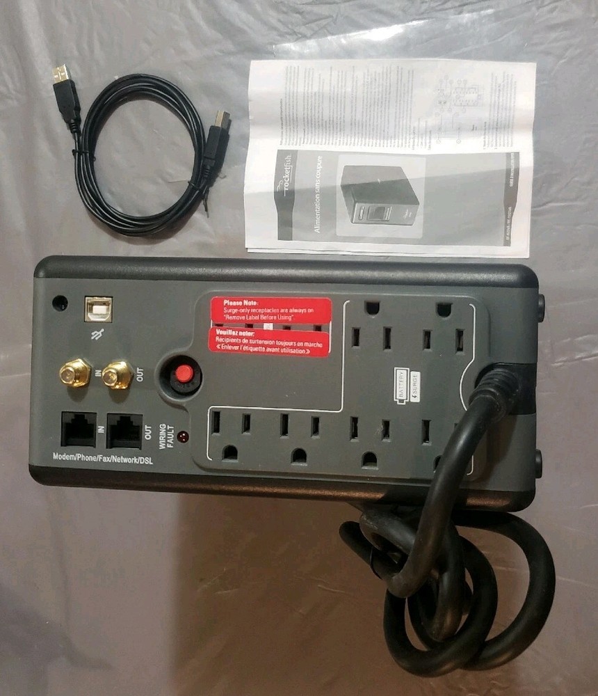 Rocketfish-Battery Backup And Power Management System. RF-825VA.