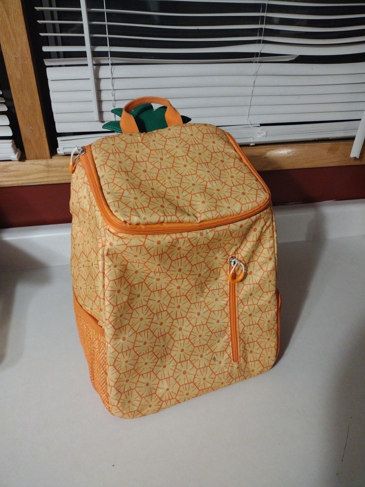 Sun Squad 20-Can Pineapple Backpack Cooler Recycled Polyester