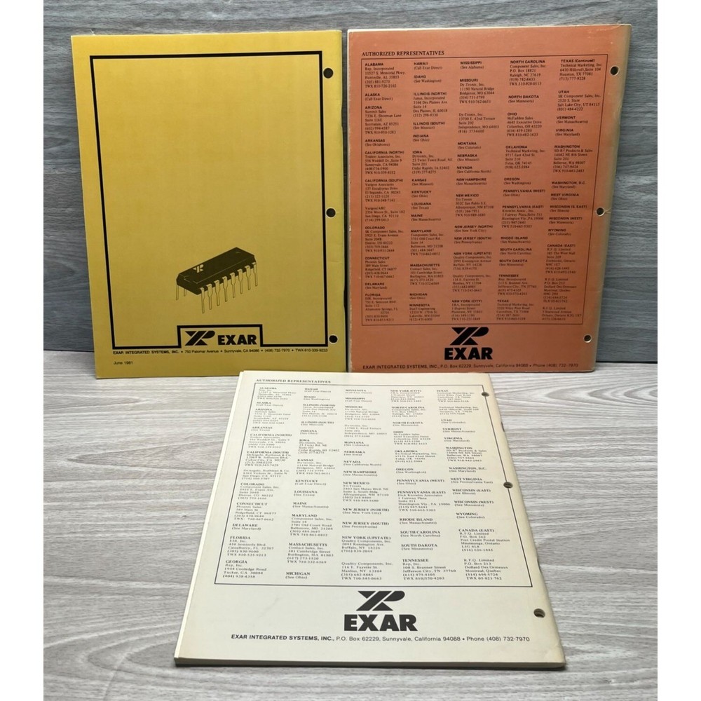 Exar Product Guide Applications and Function Generator Data Books Vintage 1970s