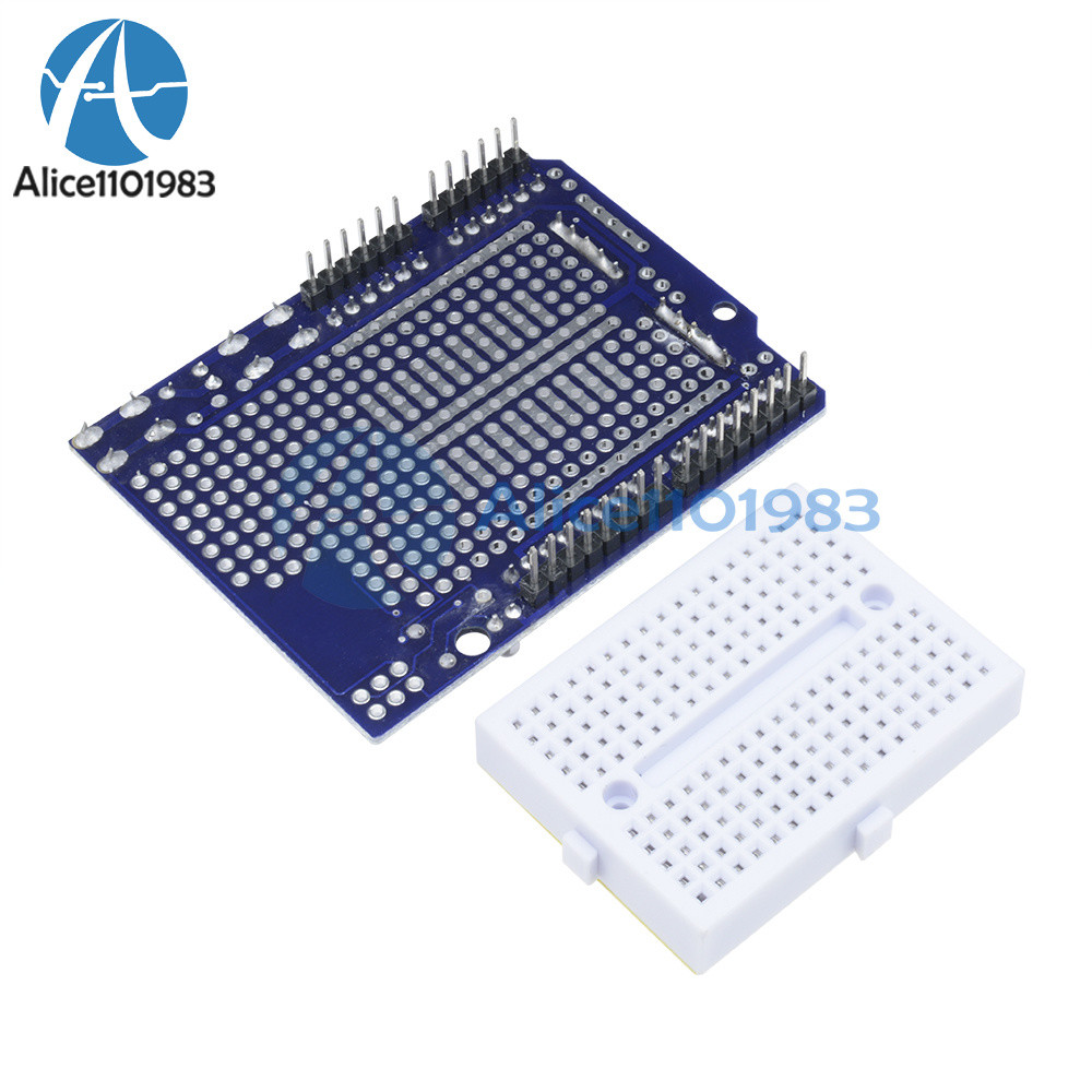 Atmega328P R3 Arduino Prototype Shield ProtoShield + Mini Breadboard