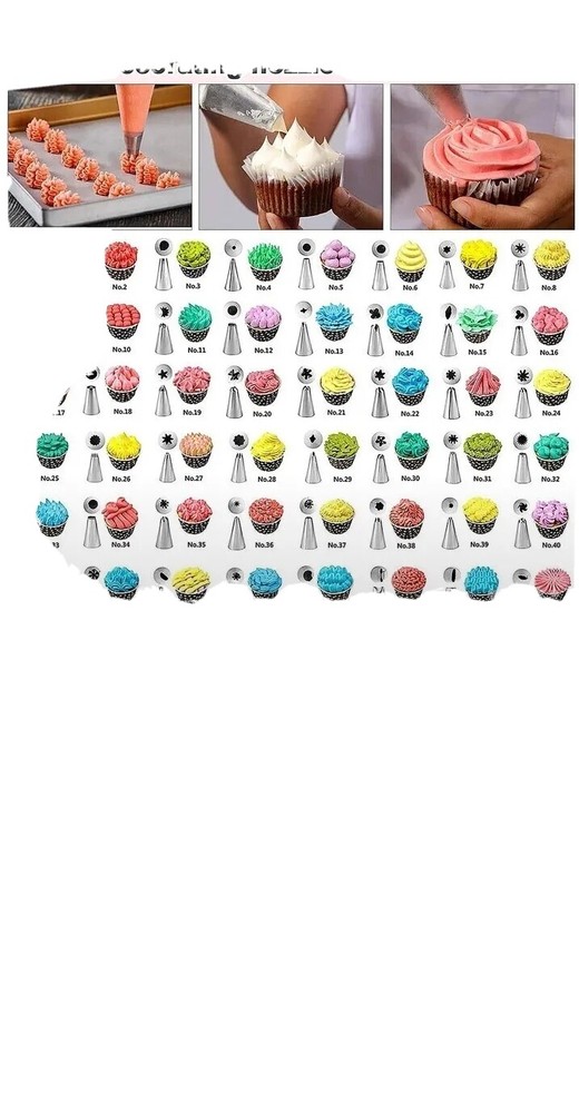 50 Pc Cake Decorations Cream Sneezing Set Kitchen Tool