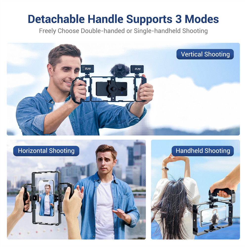 For iPhone Vlogging Kit Stabilizer Phone Video Camera Rig with Remote Control