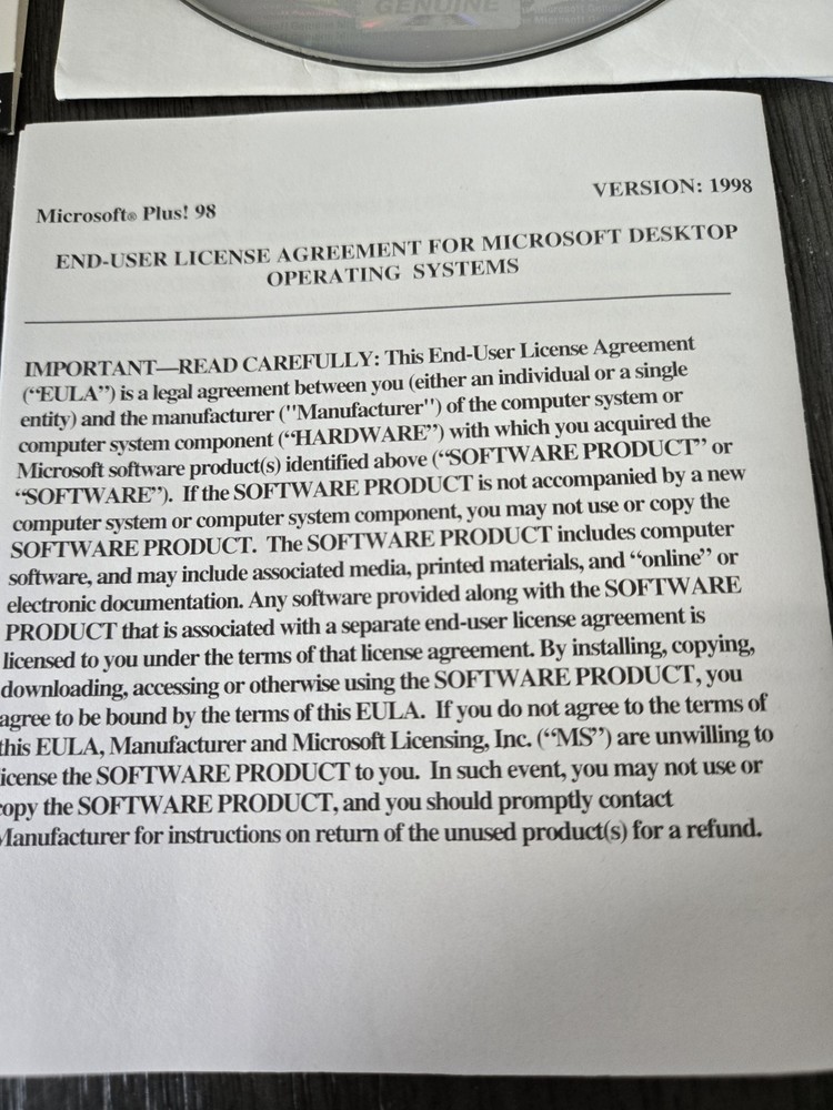 Windows 98 Starts Here CD & Floppy Disc, Windows 98 Plus CD