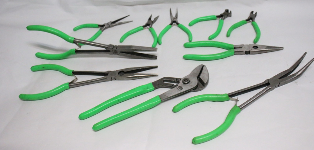 Mac Tools P301735G 10 Piece Precision Plier Set Green Handle