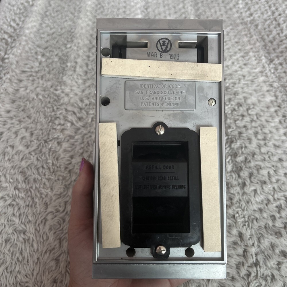 Vintage 1973 IDENTICATOR Fingerprint Machine Model FP-815