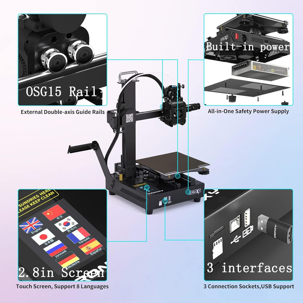 CRUX 1S Mini 3D Printer - Fast, Compact & Beginner-Friendly, 7.09" Build Size