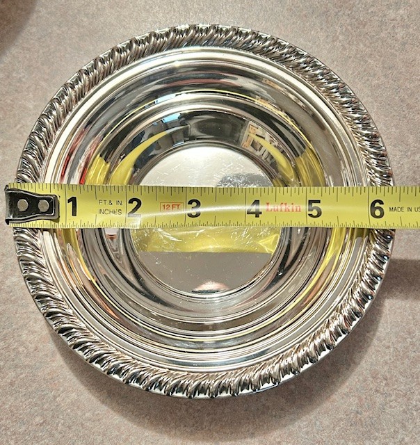 6.5” Wide International Silver Candy Dish/Nuts Silver Plate