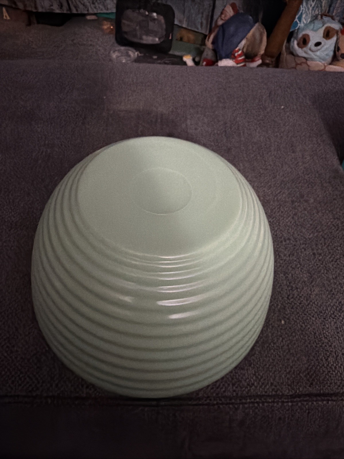 VINTAGE JADEITE HONEYCOMB MIXING BOWL 9”, Fire King Bowl, Butter Dish, Jade S&P