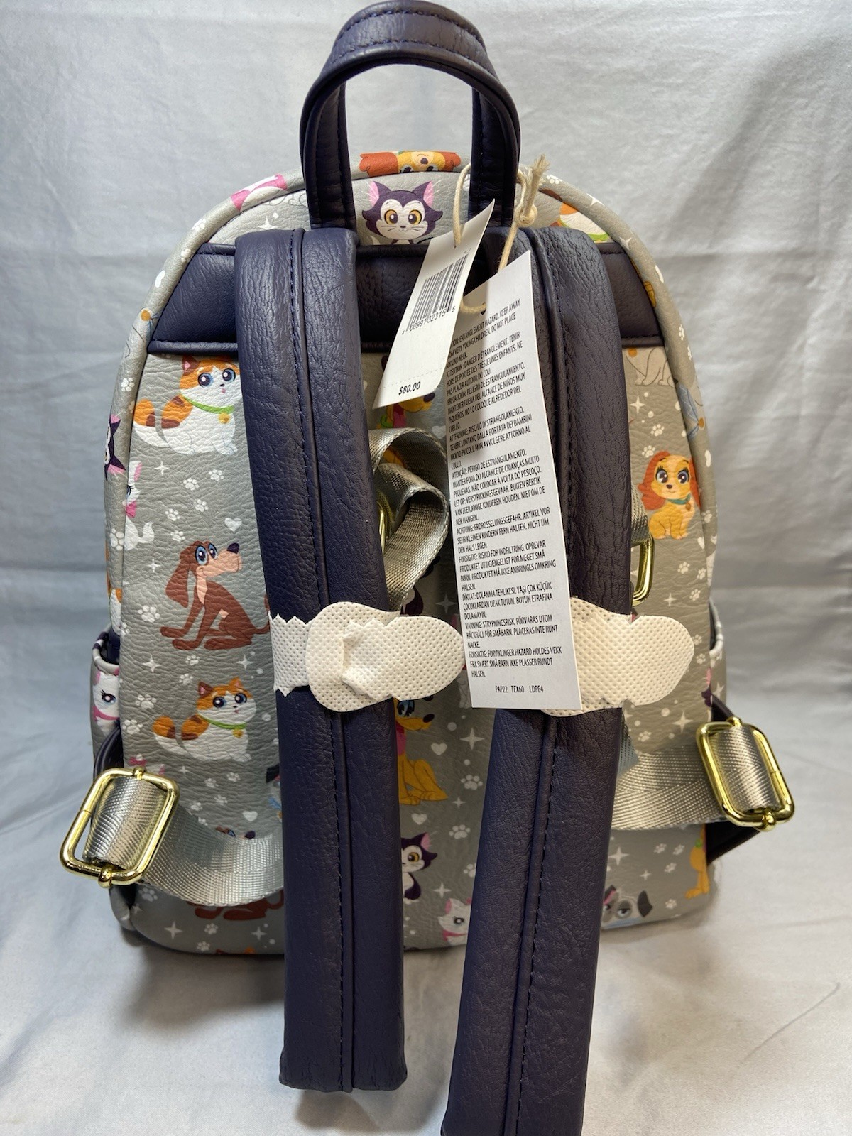 Disney Parks Loungefly 2025 @Pets” Cats, Dogs, Pluto, Marie Loungefly Backpack