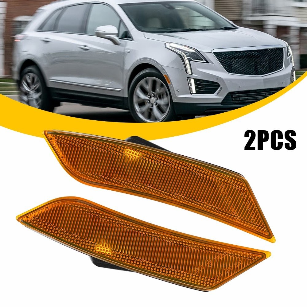 For 2017-2024 Cadillac XT5 Amber Front Fender Side Marker Light LED GM2551199 2x