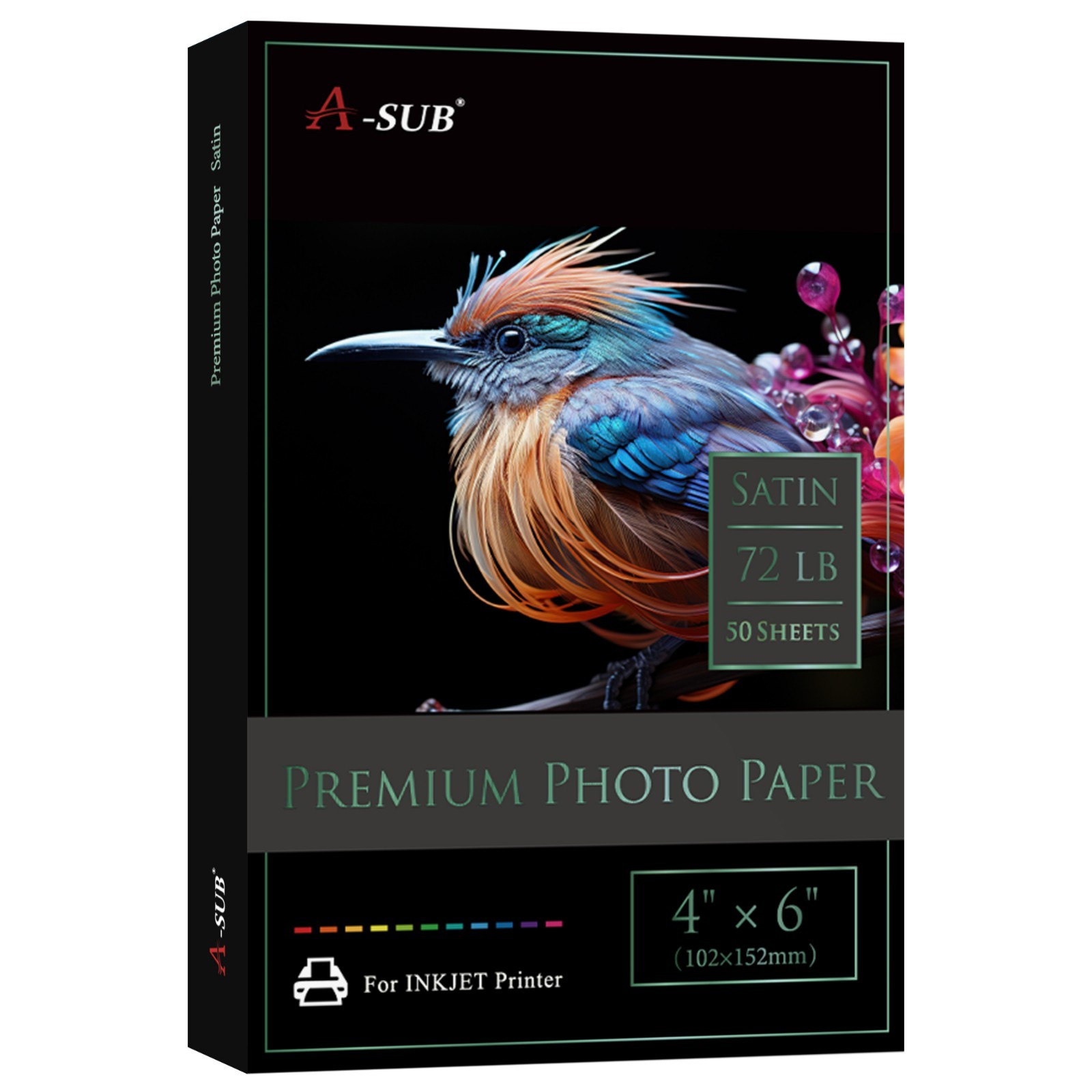 Lot A-SUB Premium Satin Photo Paper 72lb - 4x6 5x7 8.5x11 11x17 13x19 Inkjet