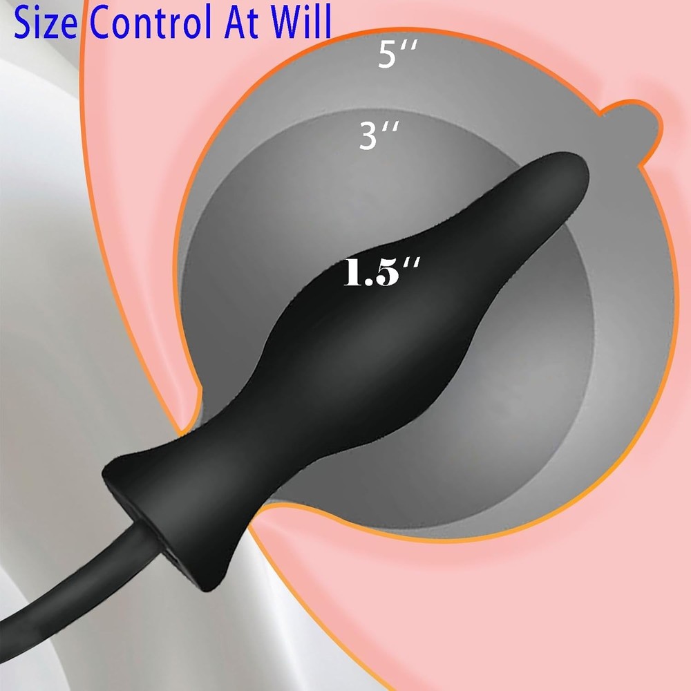 Adjustable Inflatable Butt Plug with Manual Pump for Personalized Comfort