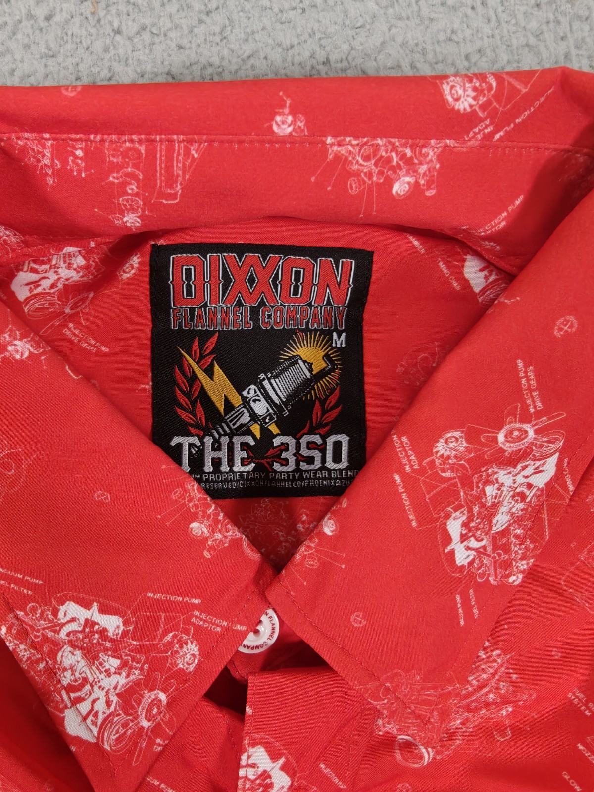 Dixxon Flannel Co The 350 Engine Party Shirt Men's Medium Red