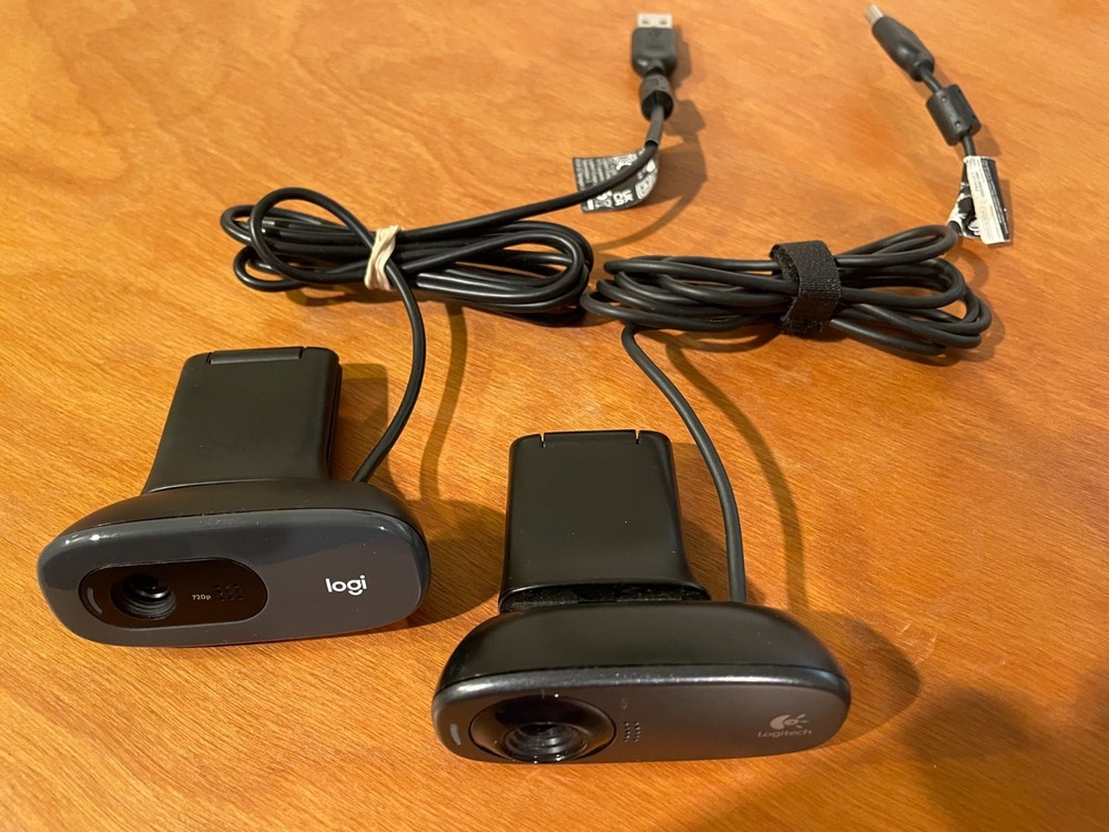 TWO LOGITECH Webcams:  C270 HD + C310 HD, 720P - TESTED & WORKING