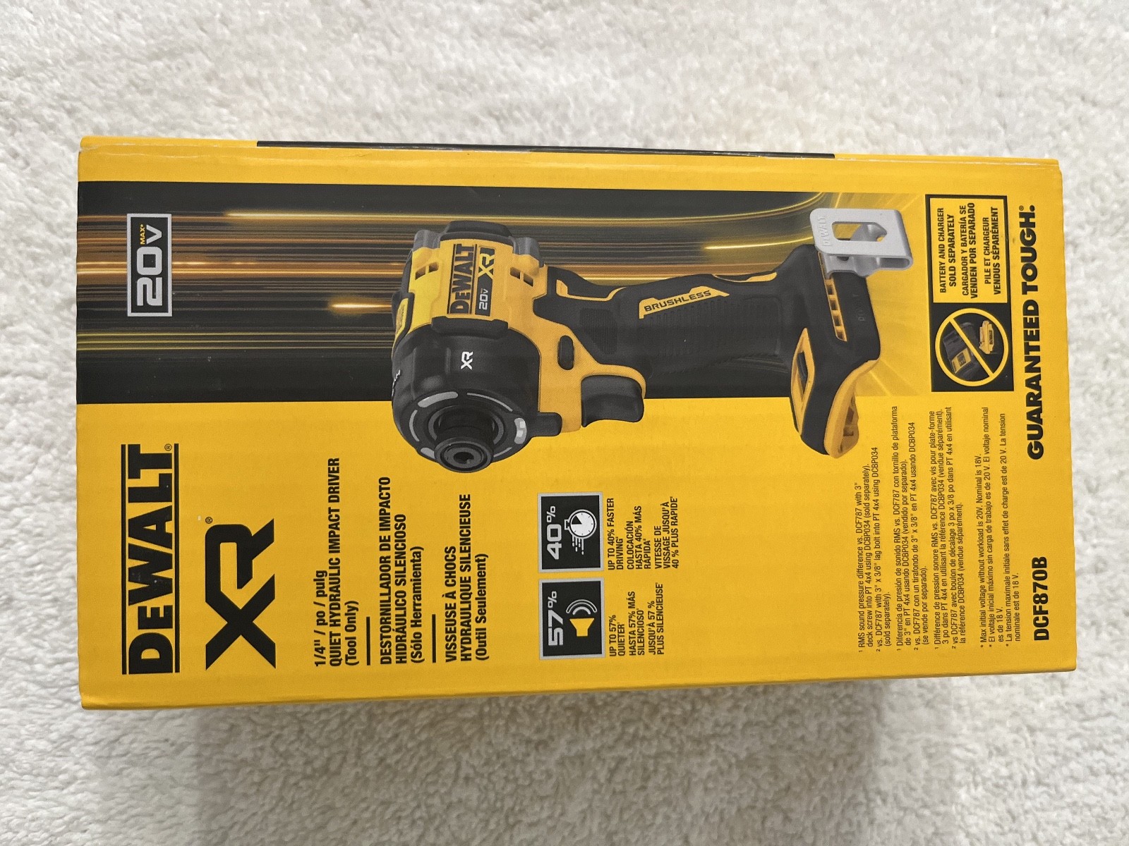 New Dewalt DCF870B 20V Max XR 1/4" Brushless Quiet Hydraulic Impact Driver (NIB)