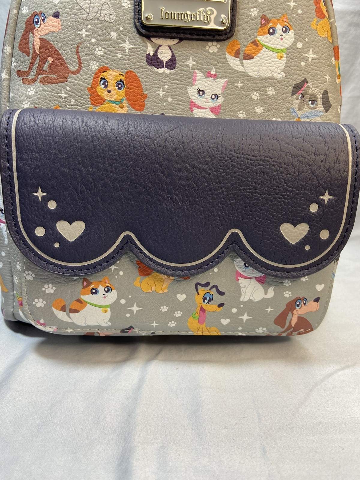 Disney Parks Loungefly 2025 @Pets” Cats, Dogs, Pluto, Marie Loungefly Backpack