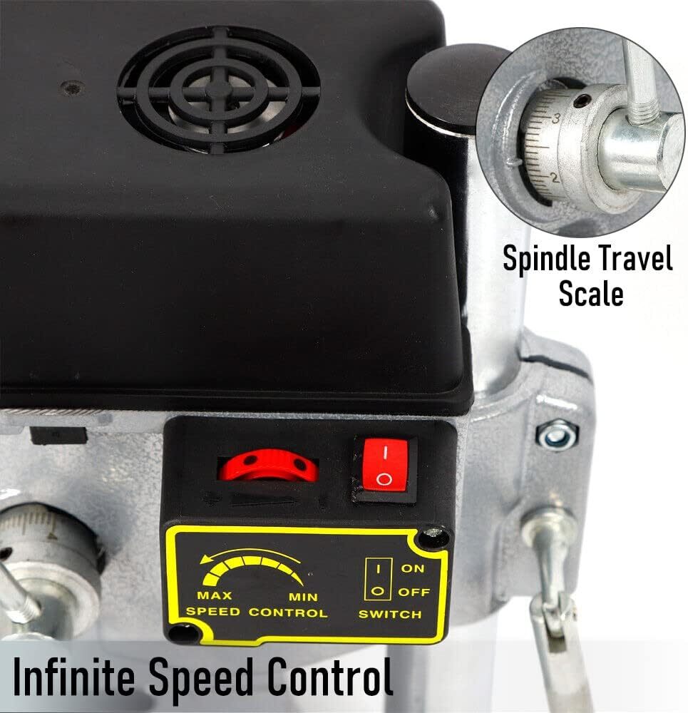 Mini Bench Drill Press Small Benchtop Drilling Machine Adjustable 3-Speed