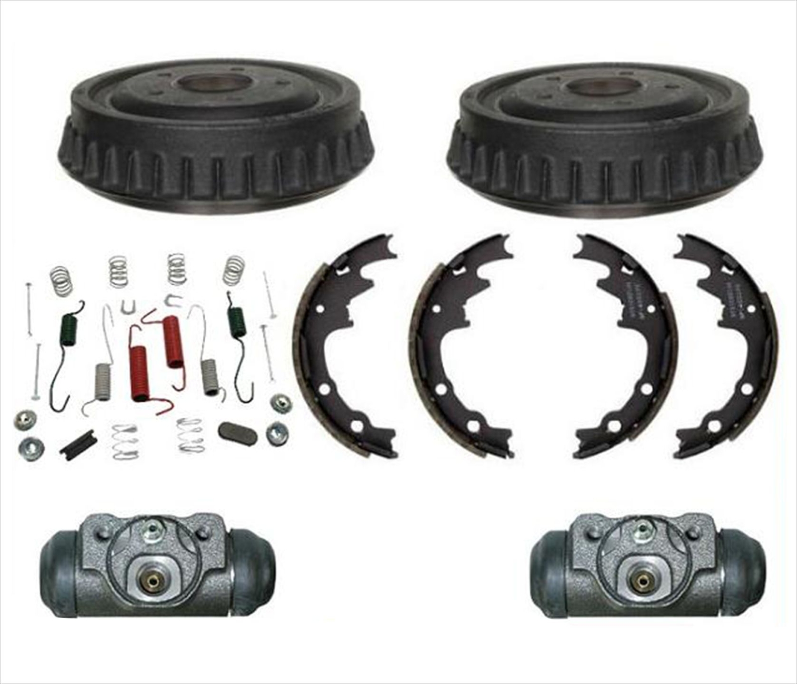 Rear Brake Drums Shoes Wheel Cylinders Kit For Ford Ranger Bronco II w/ 9" Drums