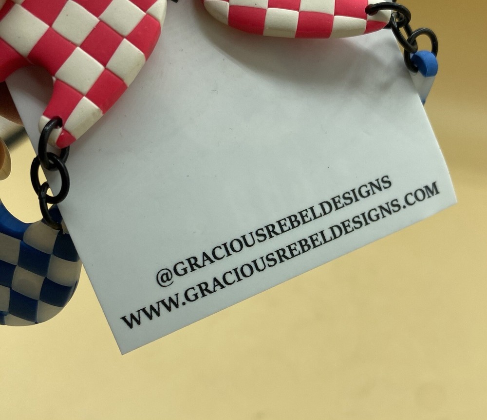 Polymer Checkerboard Dangle Earrings Gracious Rebel Designs Handmade