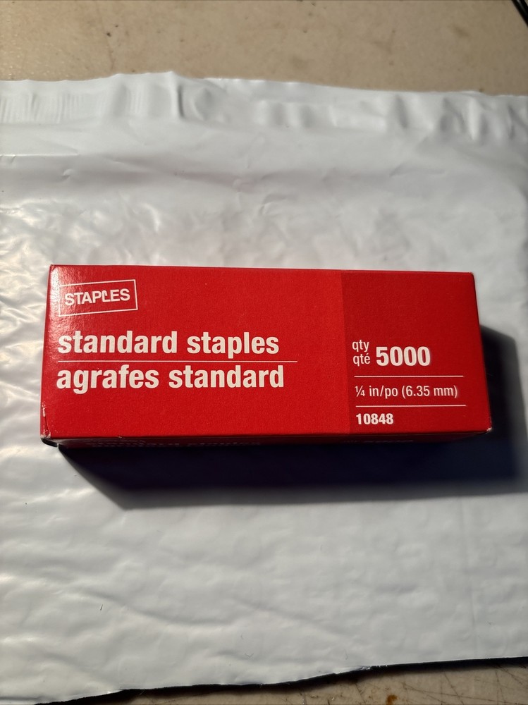 Staples Brand 1/4" Standard Stapler Staples 5000 Count Box