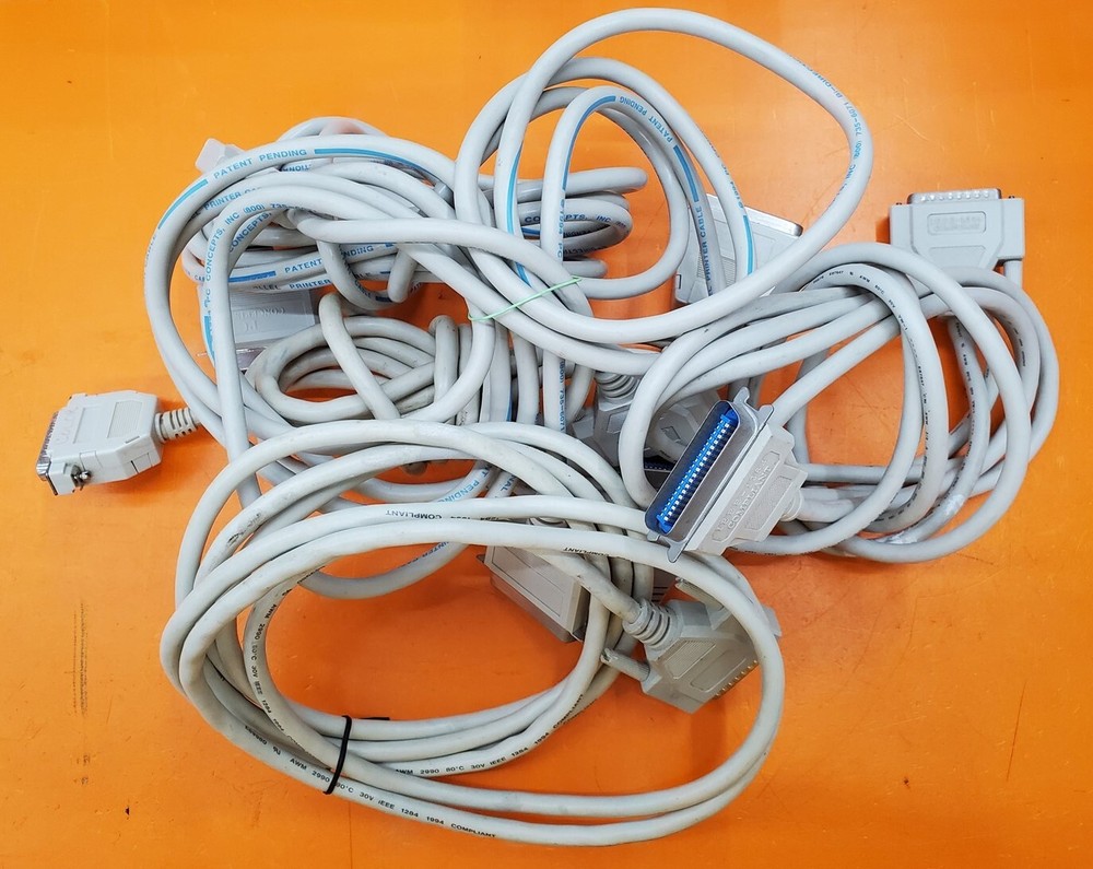 ⭐️⭐️⭐️⭐️⭐️ **Lot of 5** 10ft White Parallel Cables
