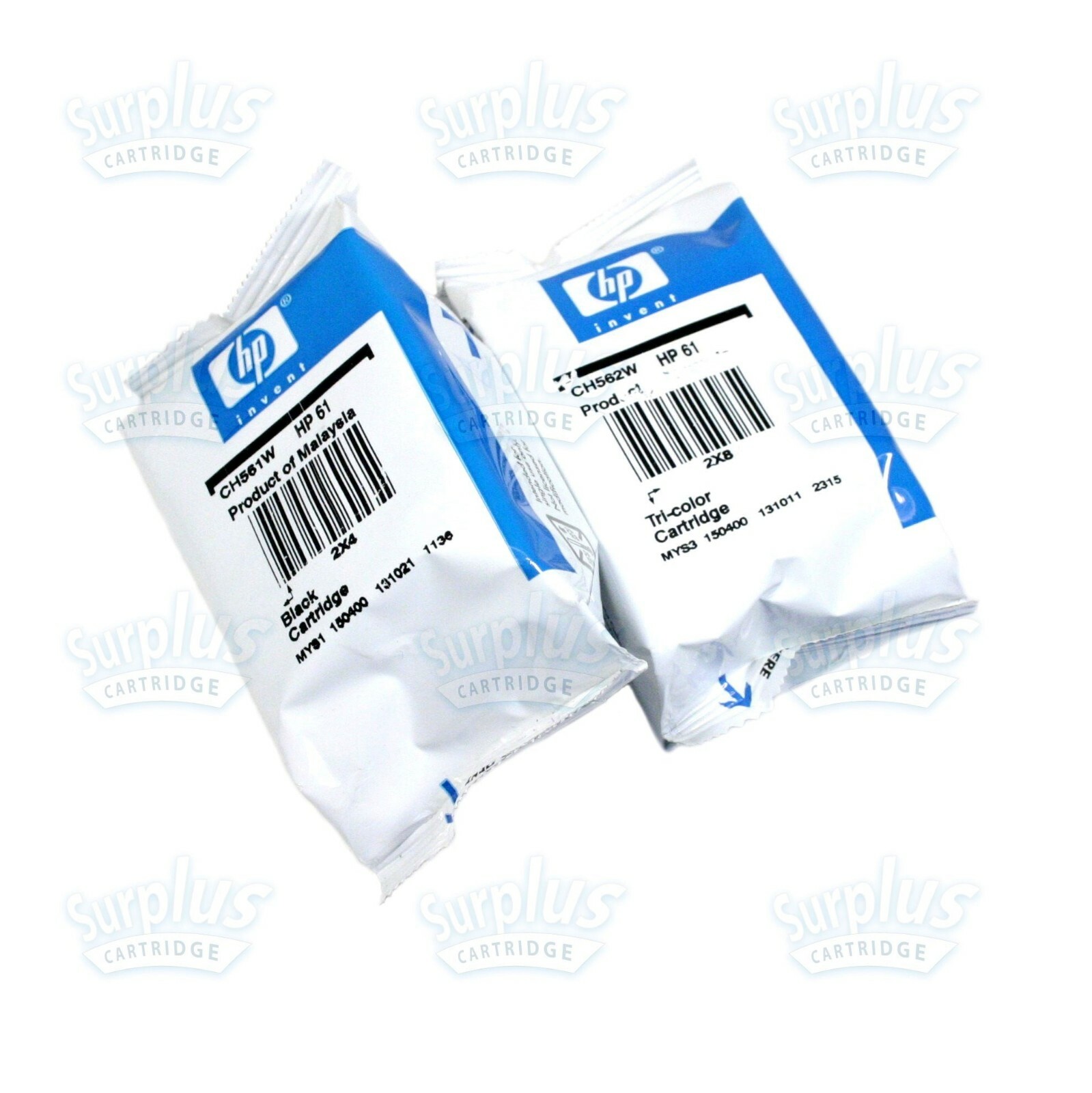 2PK Genuine HP 61 Black & 61 Color DeskJet 1050 2510 2549 3050 3055 3510 3512