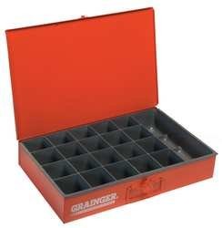 Compartment Box, 12 in D, 18 W, 3 H Box