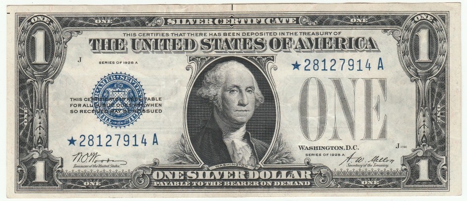 1928 A One 1 Dollar Silver Certificate Star * Note Very Fine - Extremely Fine