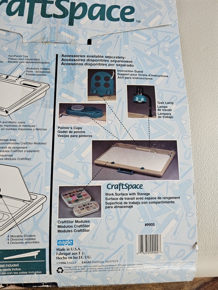Vintage Craftspace Large Heavy Duty Plastic Portable Crafting Multiuse Workspace